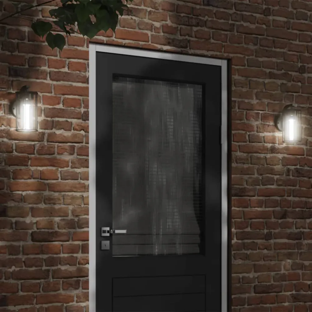 Luz de Passagem Candeeiro de parede para exterior ço inoxidável preto
