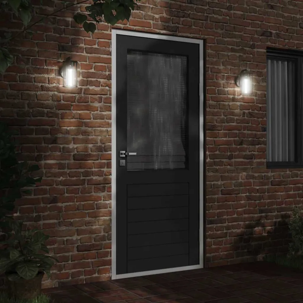 Luz de Passagem Candeeiro de parede para exterior ço inoxidável preto