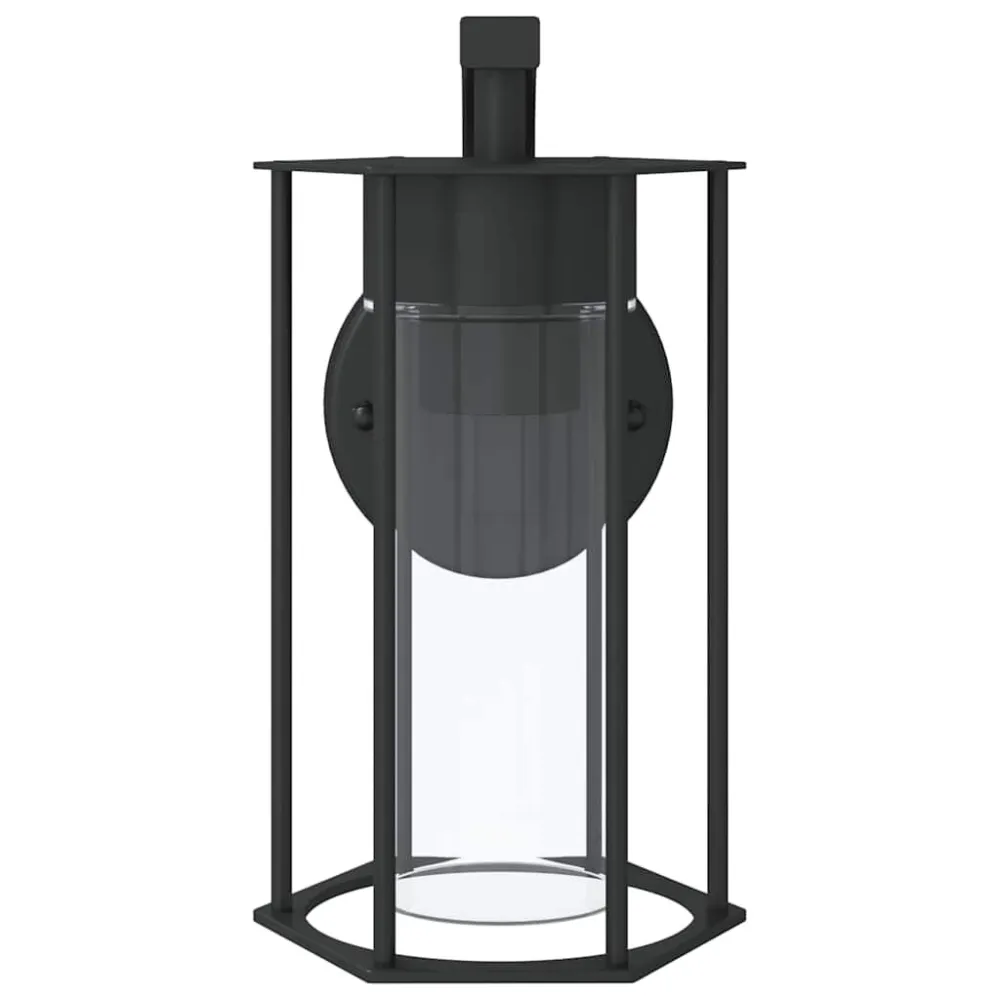 Luz de Passagem Candeeiro de parede para exterior ço inoxidável preto