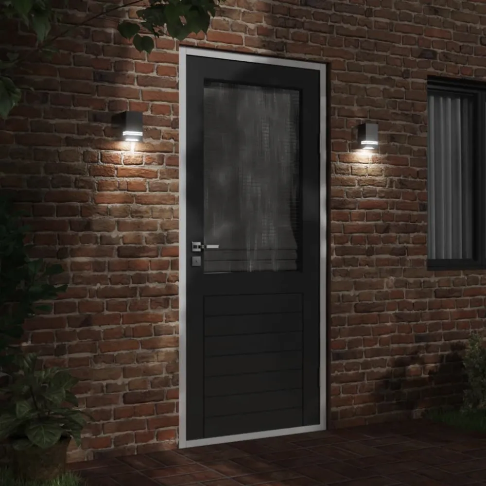 Luz de Passagem Candeeiro de parede para exterior ço inoxidável preto