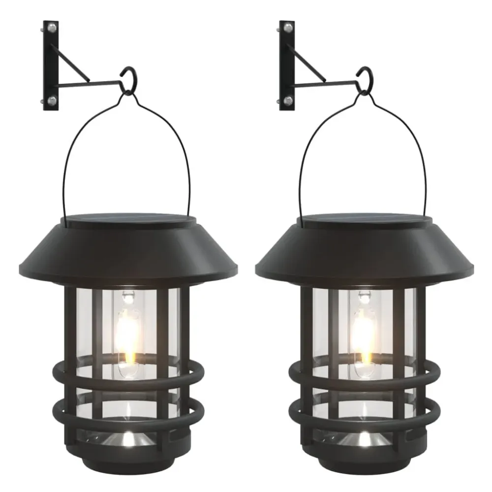 Luz de Passagem Candeeiros de parede solares para exterior 2 pcs branco