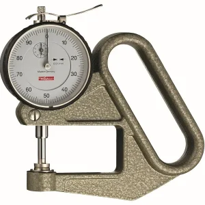 Medidor de espessura Vogel Germany, forma de sonda B, 0 - 10 mm, rotação do ponteiro: 10 mm, profundidade do suporte: 50 m...
