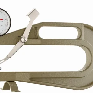 Medidor de espessura Vogel Germany, sonda forma , 0 - 10 mm, rotação do ponteiro: 1 mm, profundidade do suporte: 200 mm, t...