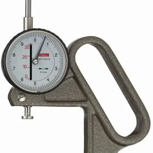 Medidor de espessura Vogel Germany, sonda forma , 0 - 30 mm, rotação do ponteiro: 10 mm, profundidade do suporte: 50 mm, t...