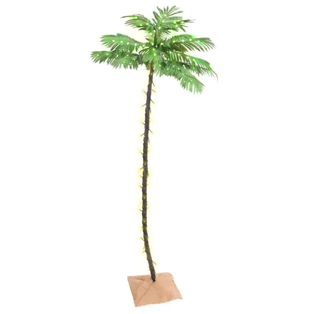 Palmeira com 136 luzes LED 220 cm branco febril