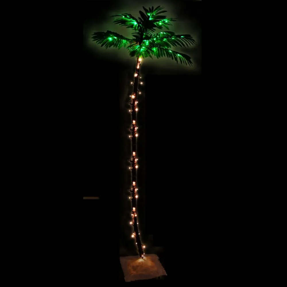 Palmeira com 136 luzes LED 220 cm branco febril