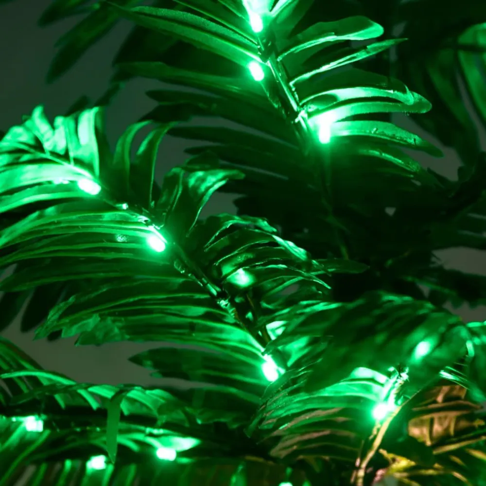 Palmeira com 136 luzes LED 220 cm branco febril