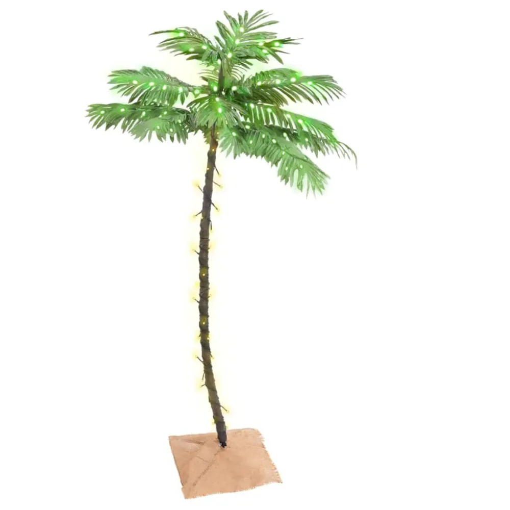 Palmeira com 88 luzes LED 150 cm branco tórrido