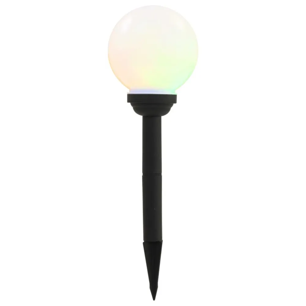 Poste de Jardim Candeeiro solar de exterior LED 4 pcs esférico 15 cm RGB