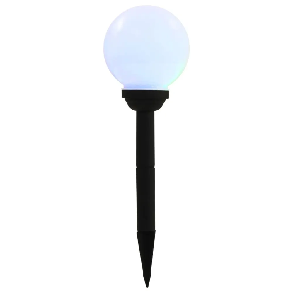 Poste de Jardim Candeeiro solar de exterior LED 4 pcs esférico 15 cm RGB