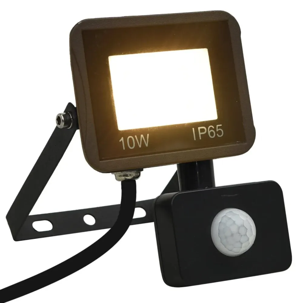 Projetor com iluminação LED e sensor 10 W branco ardente