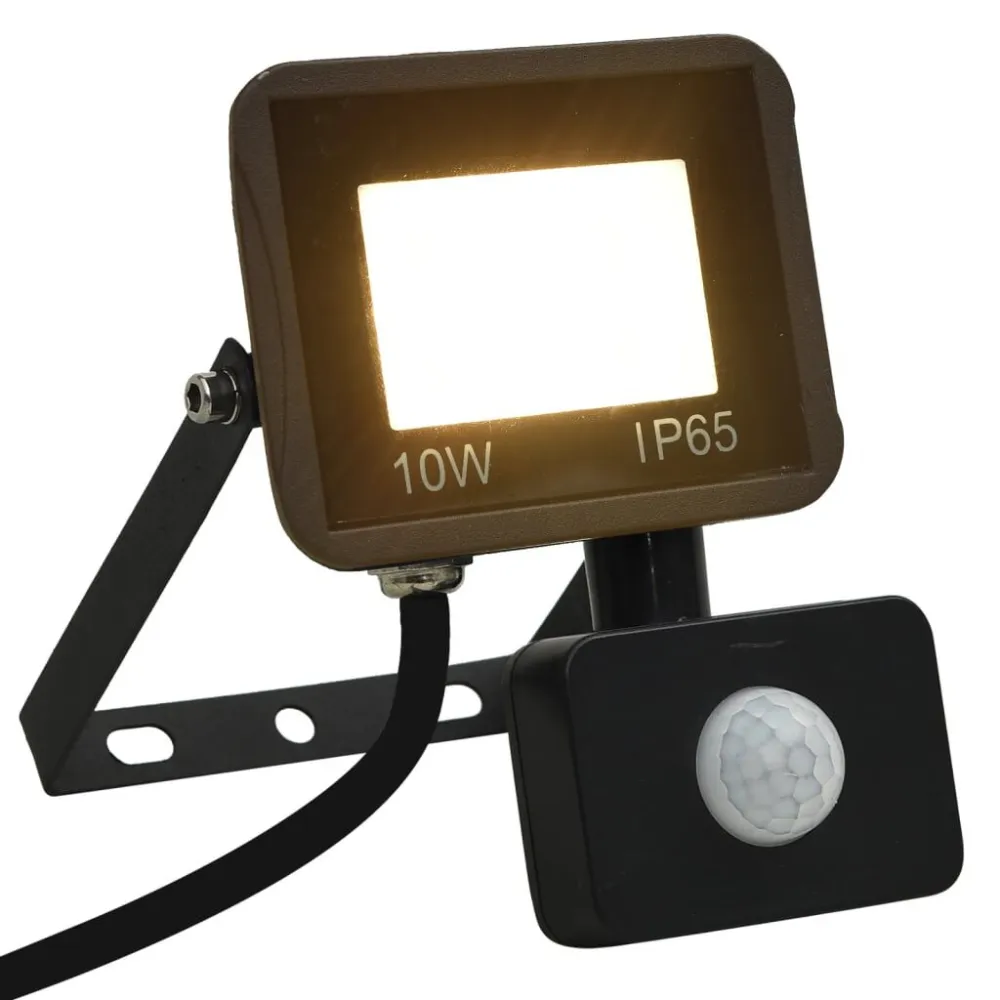Projetor com iluminação LED e sensor 10 W branco ardente