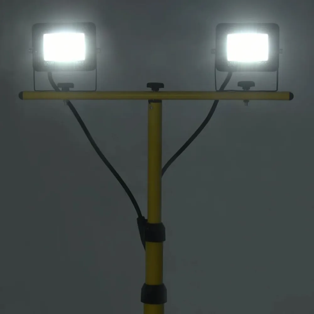 Projetor com iluminação LED e tripé 2x10 W branco helado