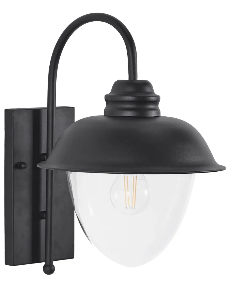 Refletor LED Solar Candeeiro de parede preto 42 cm BANKA