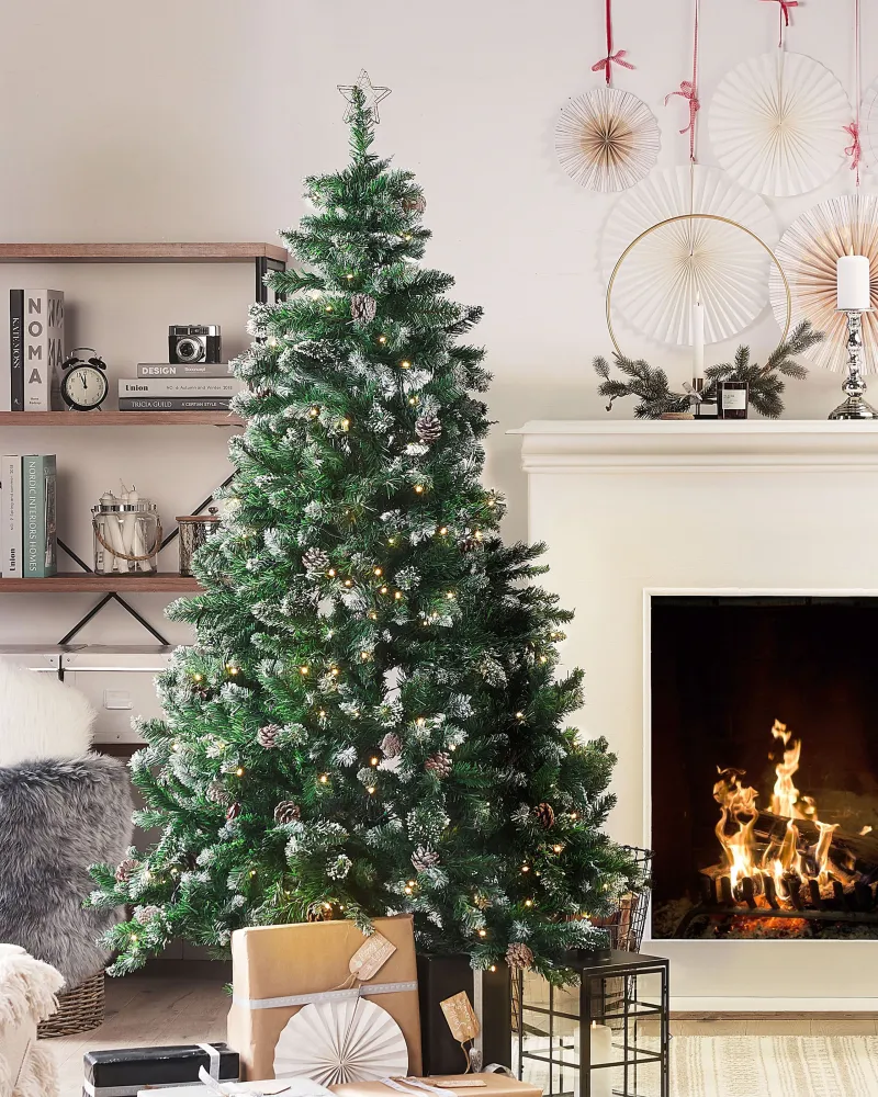 Refletor LED Solar Árvore de natal pré-Iluminada 180 cm verde PALOMAR