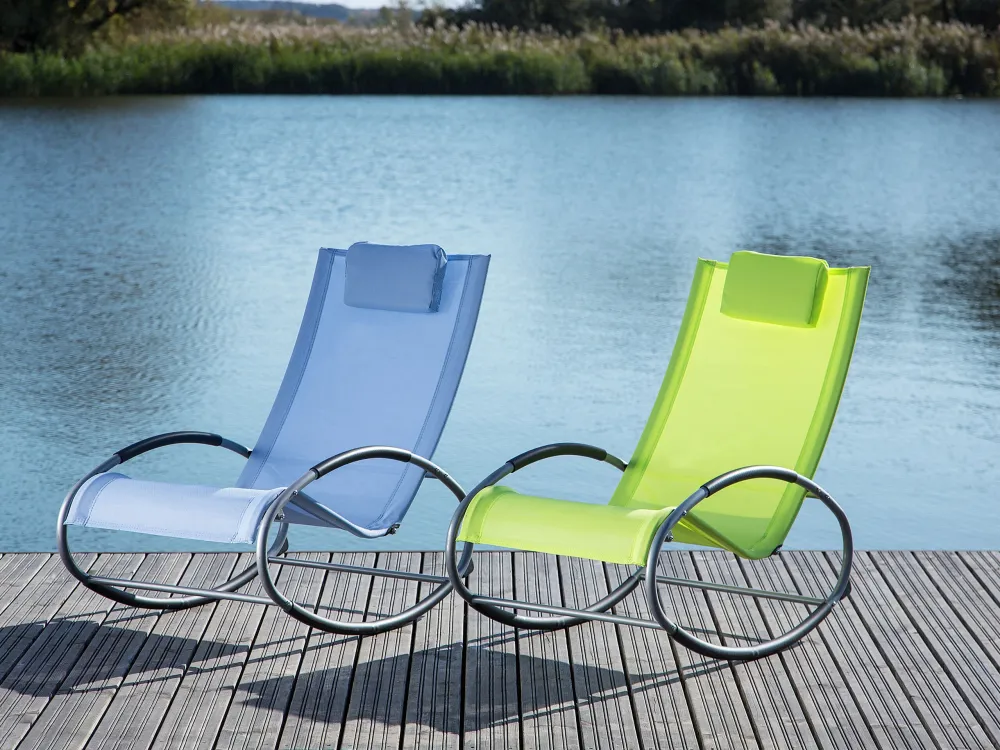 Rocking Sun Lounger Lime Jade CAMPO