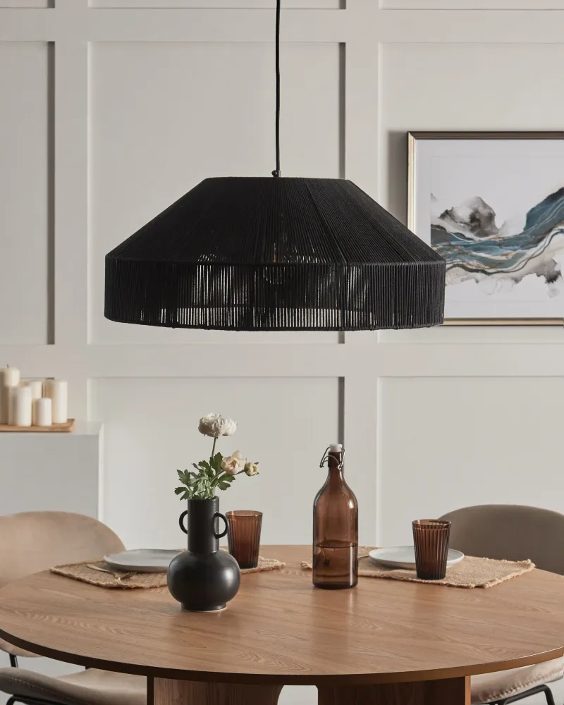Rope Pendant Lamp Negro IGUAMO | Autônomo | Recarregável