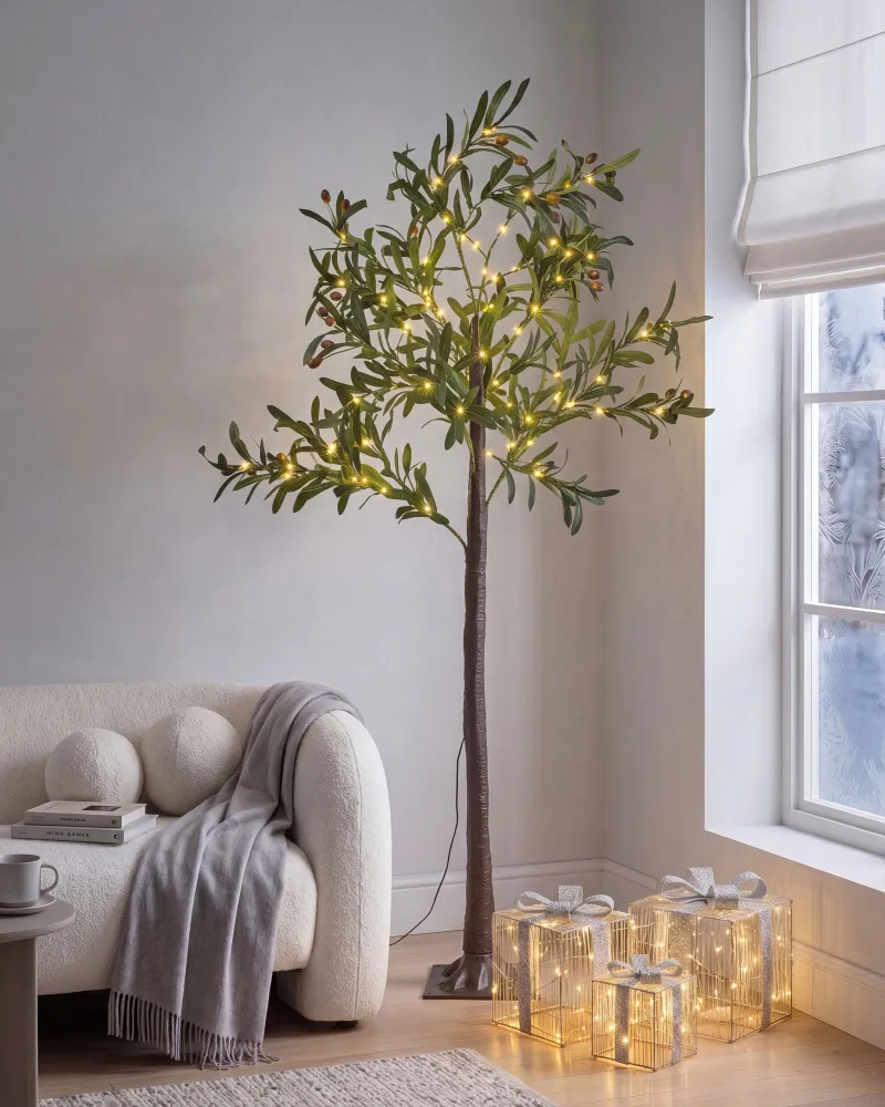 Árvore decorativa de Natal com LED para exterior verde 180 cm CELIONI