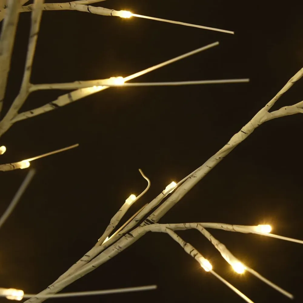 Árvore de Natal 120 LEDs salgueiro int./ext. 1,2m branco aconchegante
