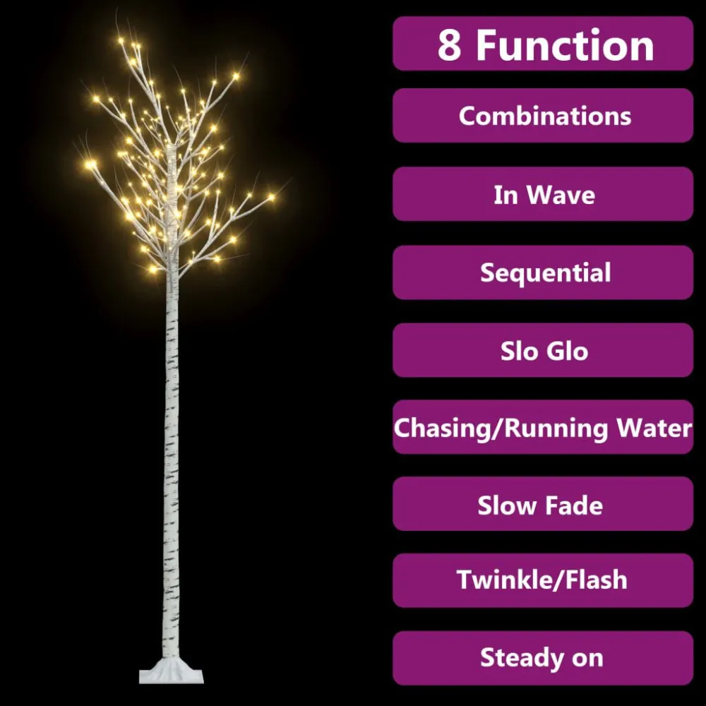 Árvore de Natal 200 LEDs salgueiro int./ext. 2,2m branco tórrido