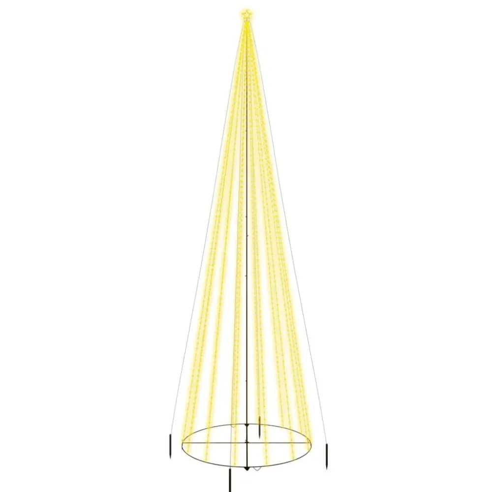 Árvore de Natal em cone 1134 LEDs 230x800 cm branco febril