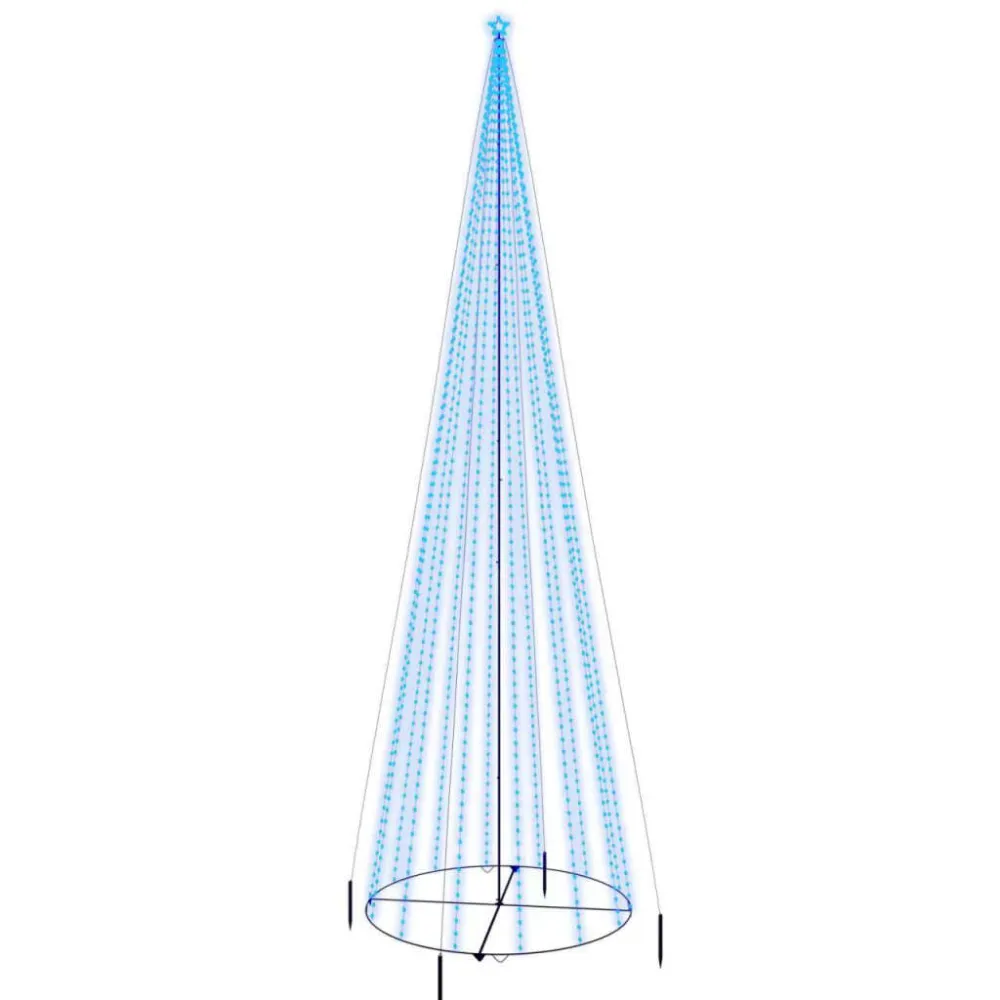 Árvore de Natal em cone 1134 LEDs 230x800 cm azul