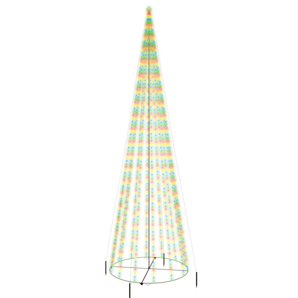 Árvore de Natal em cone 1134 LEDs 230x800 cm colorido