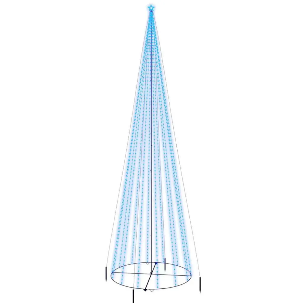 Árvore de Natal em cone 1134 LEDs 230x800 cm azul