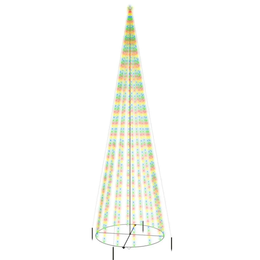 Árvore de Natal em cone 1134 LEDs 230x800 cm colorido