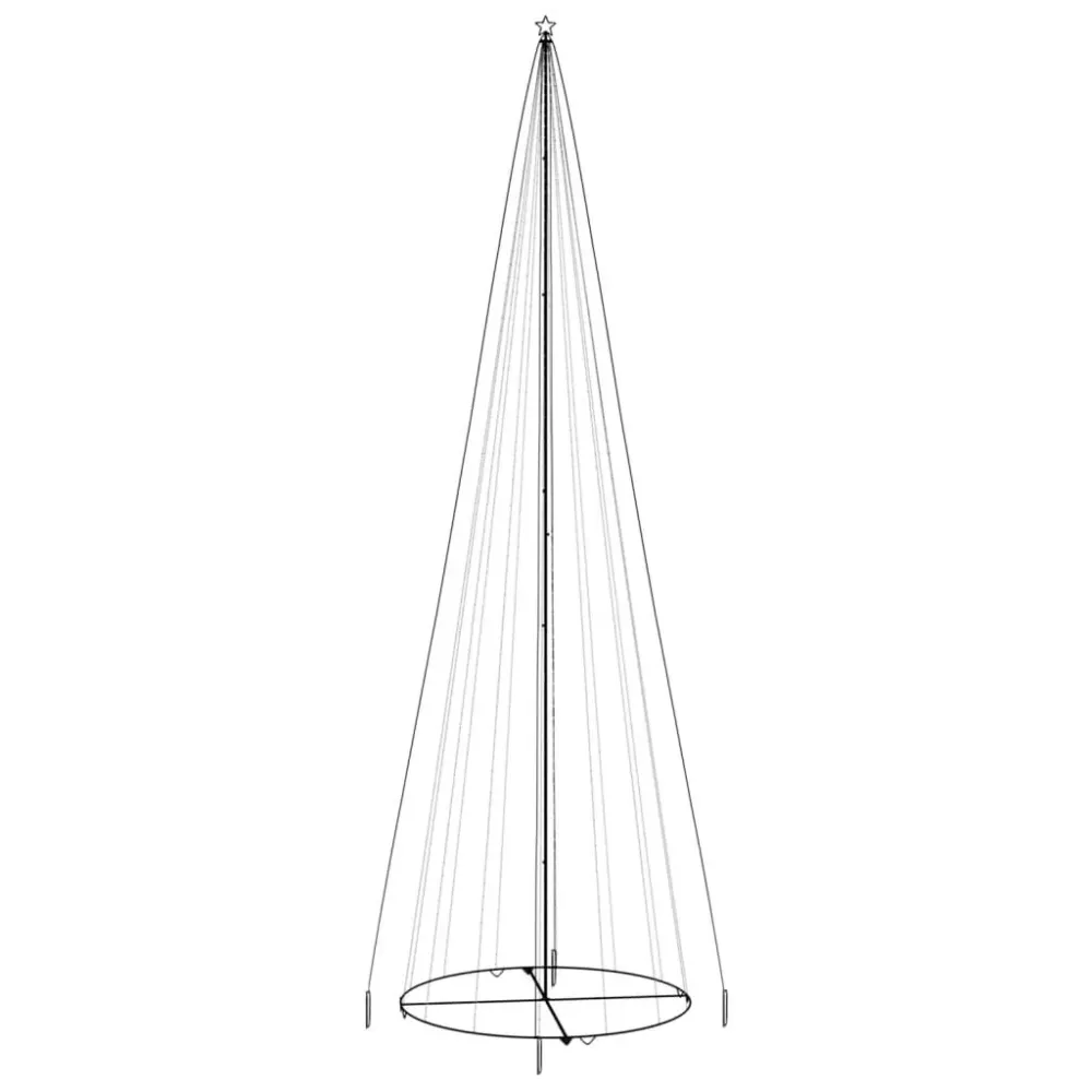Árvore de Natal em cone 1134 LEDs 230x800 cm colorido