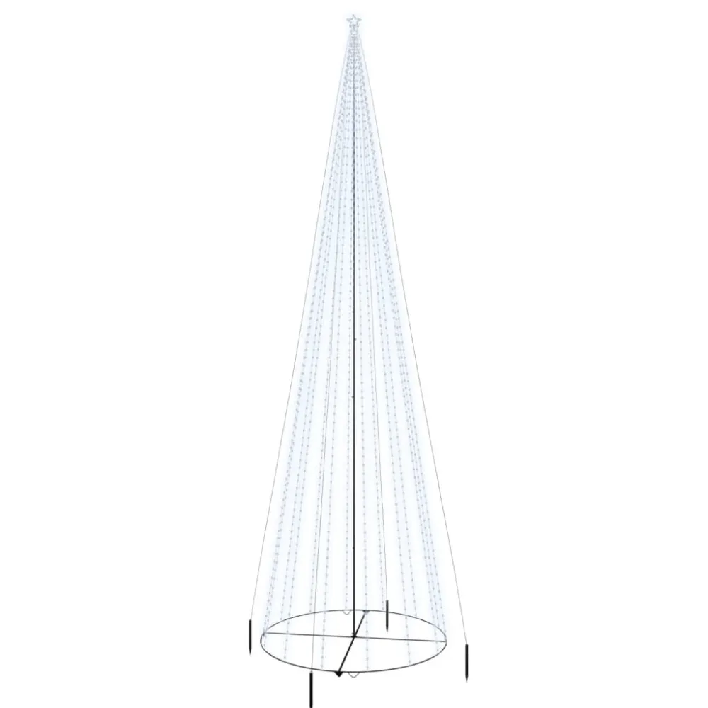 Árvore de Natal em cone 1134 LEDs 230x800 cm branco fresco