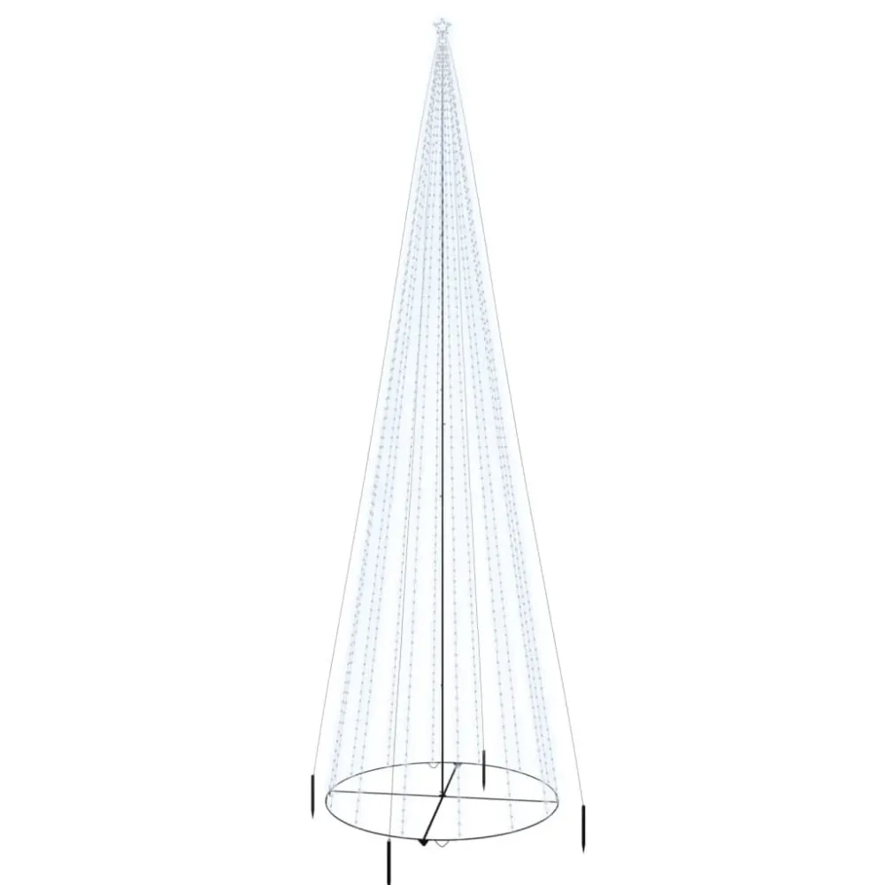 Árvore de Natal em cone 1134 LEDs 230x800 cm branco fresco