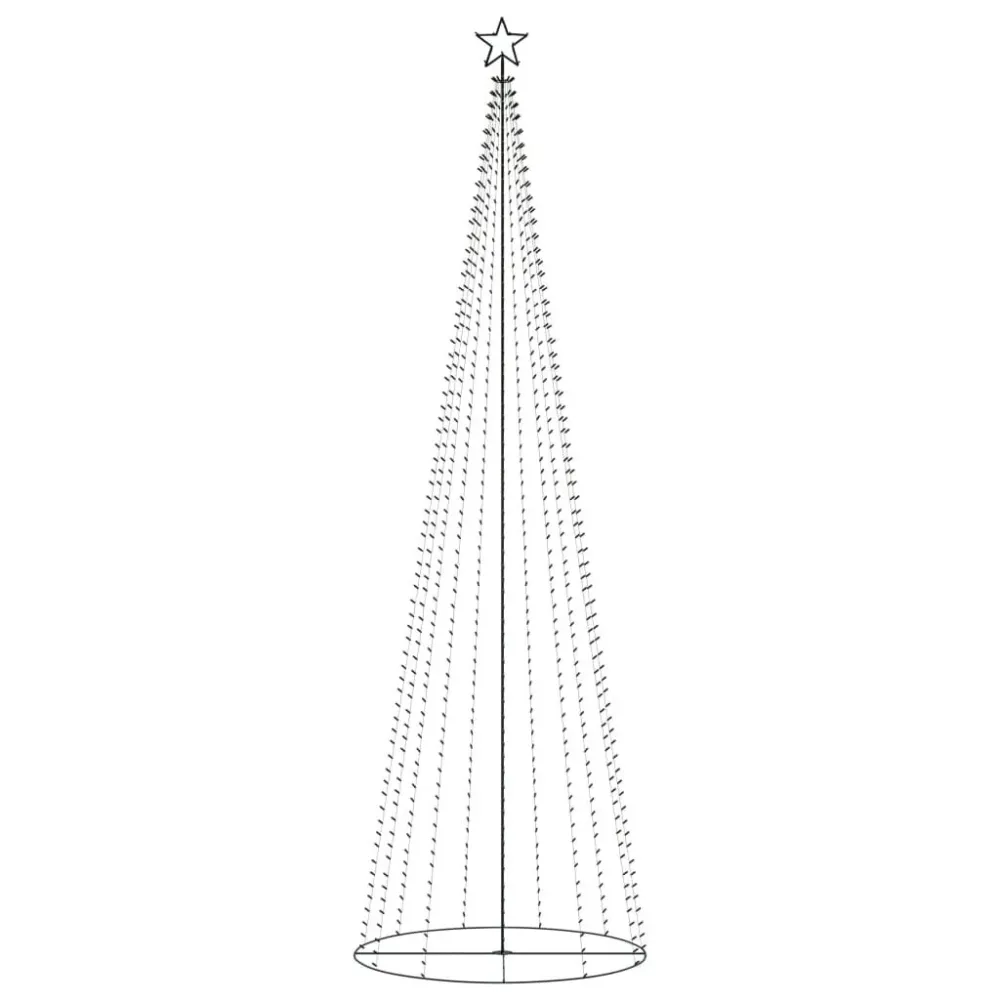 Árvore de Natal em cone 752 luzes LED multicor 160x500cm