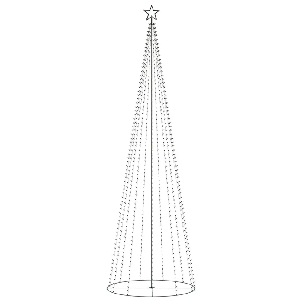 Árvore de Natal em cone 752 luzes LED multicor 160x500cm