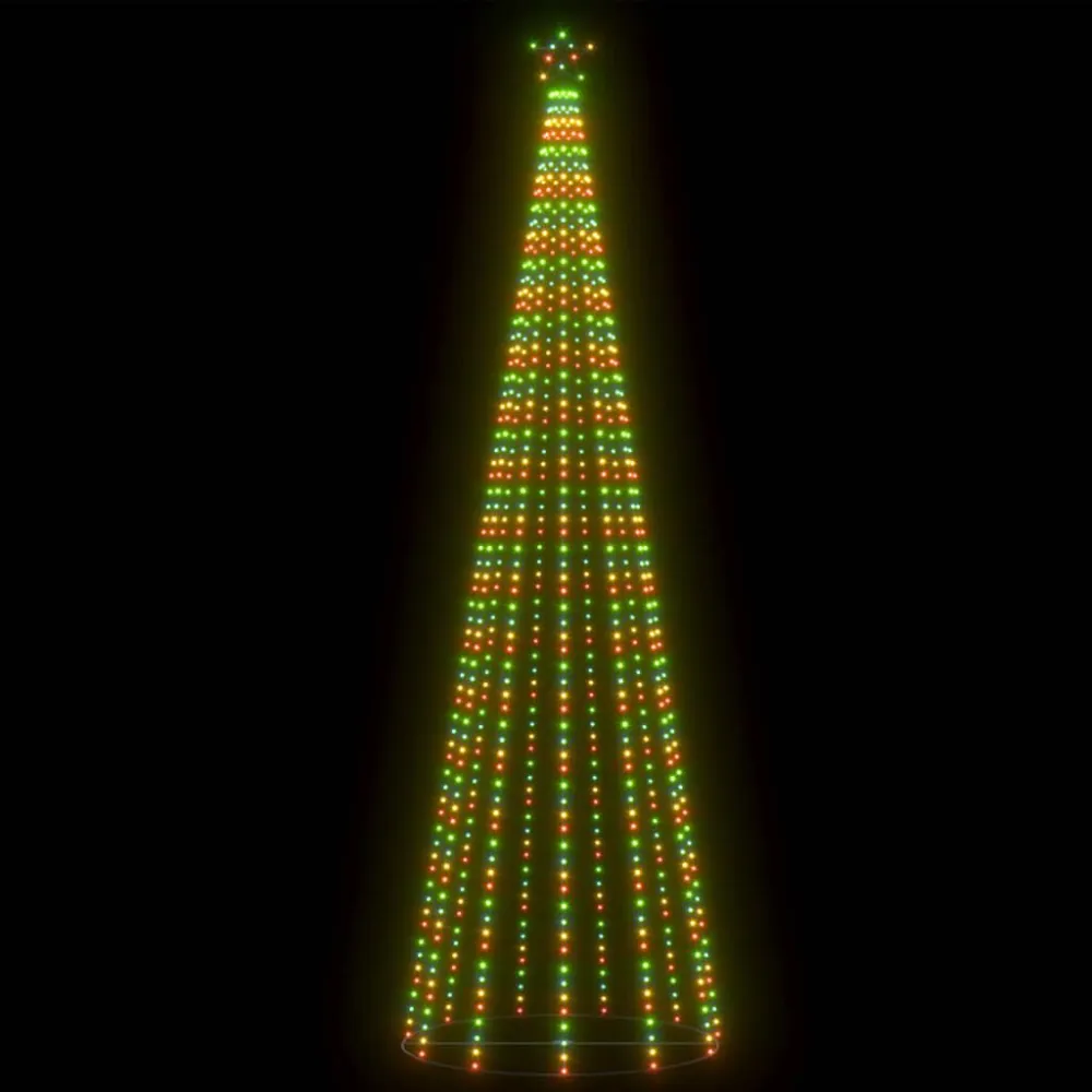 Árvore de Natal em cone 752 luzes LED multicor 160x500cm