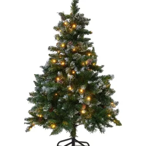 Árvore de natal pré-Iluminada 120 cm verde PALOMAR Cor Branca Fria 6000K