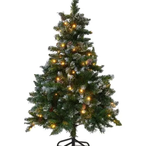 Árvore de natal pré-Iluminada 120 cm verde PALOMAR Cor Branca Fria 6000K