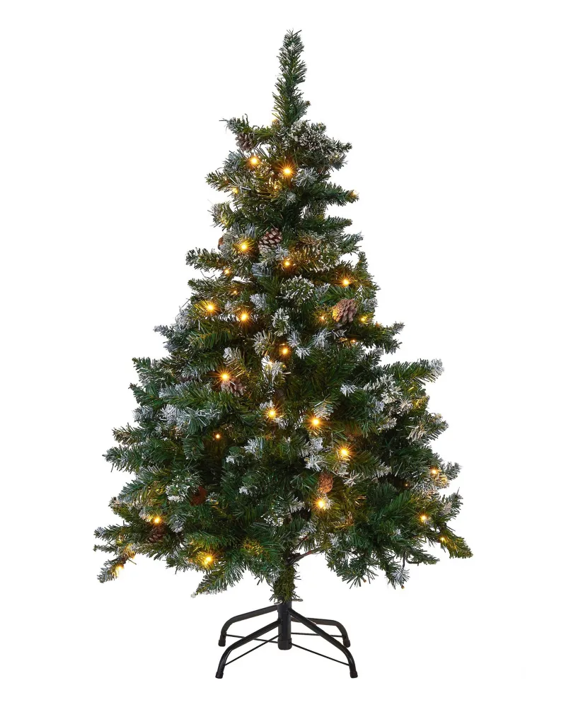 Árvore de natal pré-Iluminada 120 cm verde PALOMAR Cor Branca Fria 6000K