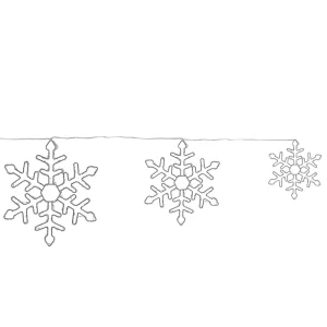 Set 3 Outdoor LED Hanging Decor Snowflakes 30/39/50 cm Argentino LOHELA