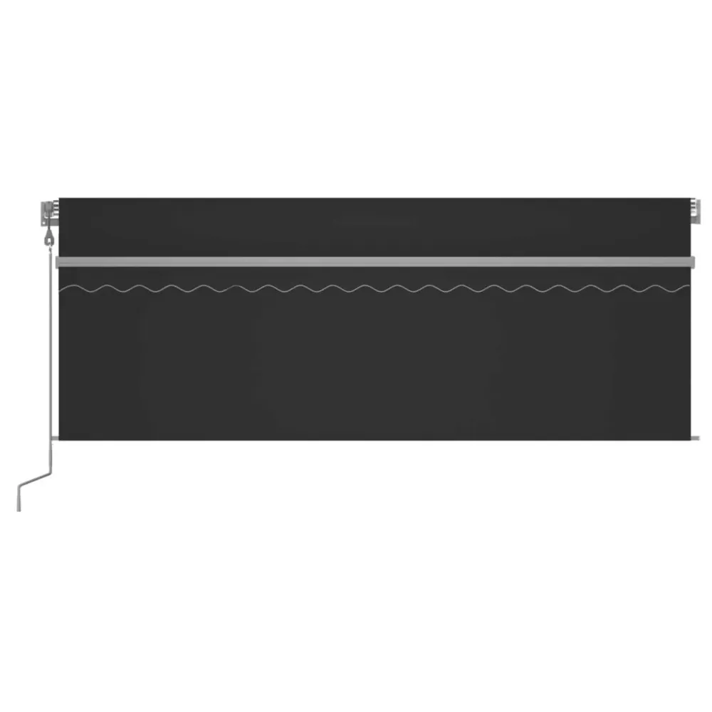 Toldo automático com estore/LED/sensor de vento 4x3 m antracite