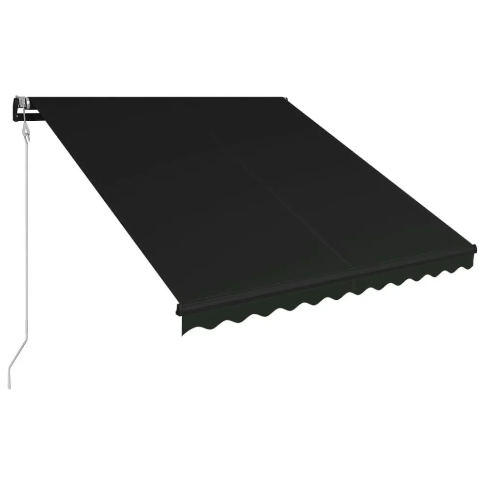 Toldo retrátil com sensor de vento e LED 300x250 cm antracite