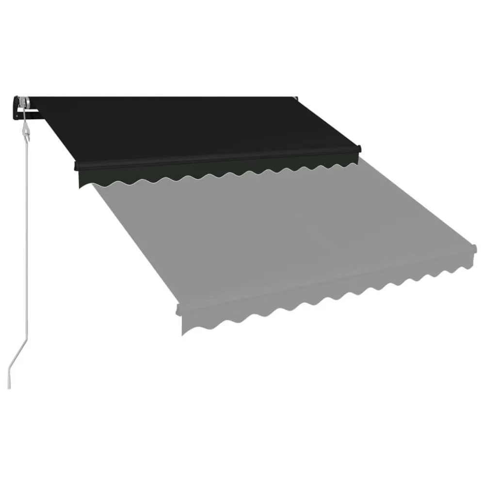 Toldo retrátil com sensor de vento e LED 300x250 cm antracite
