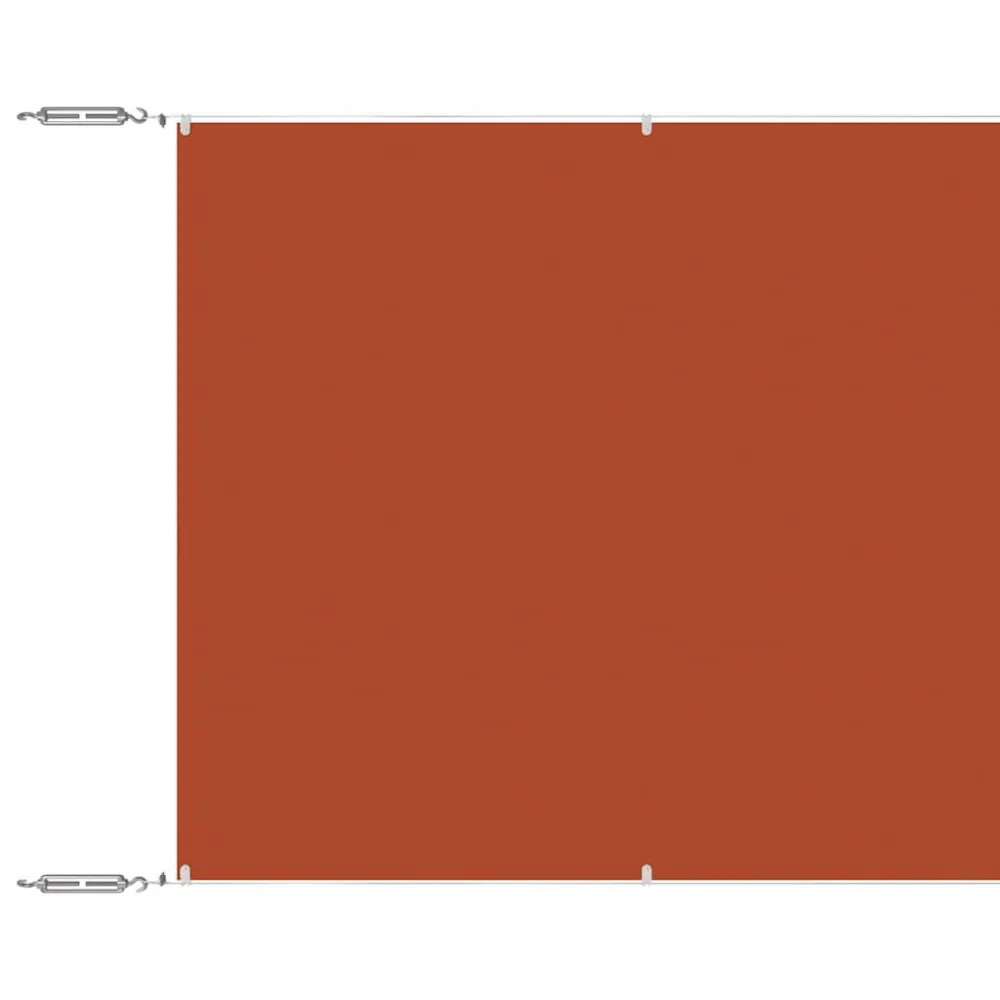 Toldo vertical 60x1000 cm tecido oxford cor terracota