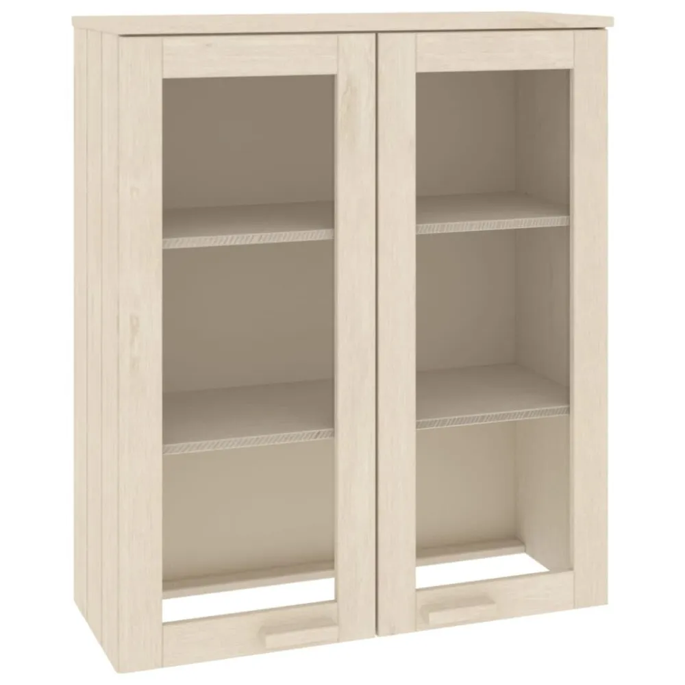 Topo para armário esguio HAMAR 85x35x100 pinho maciço castanho-mel