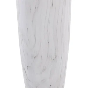 Vaso para plantas com efeito de mármore branca 32 x 32 x 58 cm LIMENARI