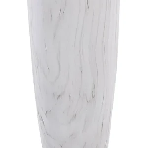 Vaso para plantas com efeito de mármore branca 32 x 32 x 58 cm LIMENARI