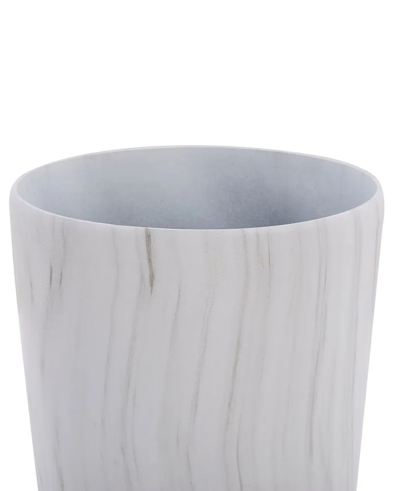 Vaso para plantas com efeito de mármore branca 32 x 32 x 58 cm LIMENARI