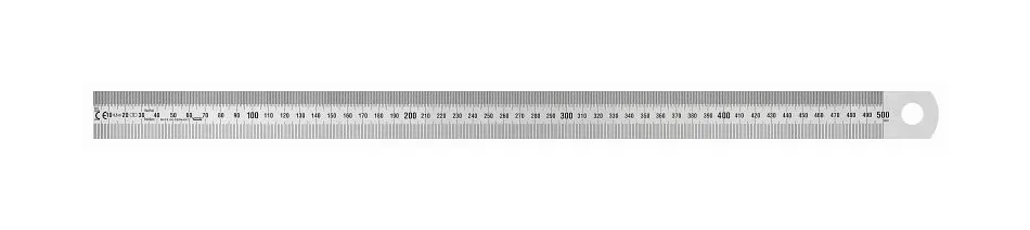 Vogel Germany Régua de ço tipo B 500 x 30 x 1,0 mm Leitura da esquerda para direita 1018020050