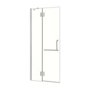 Walk frontal Bater Perfil cromado Vidro Anticalcário 8mm (1156-1176)x1900mm-AICA