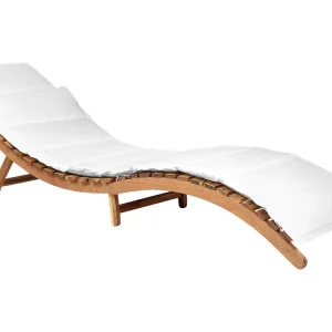 Wooden Sun Lounger Cushion Pérola LUINO